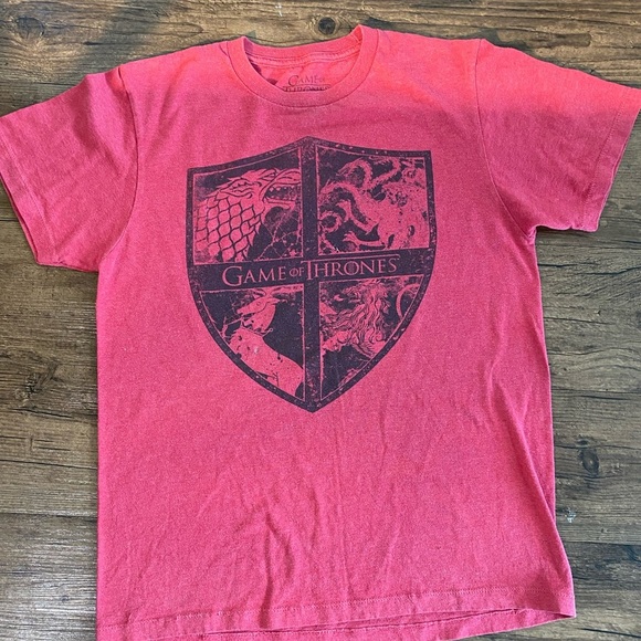 Red Game of Thrones Graphic T-Shirt Small - Picture 1 of 4